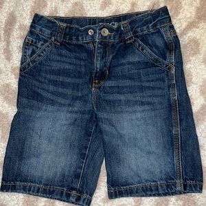 Boys button snap Dark wash Jean Shorts